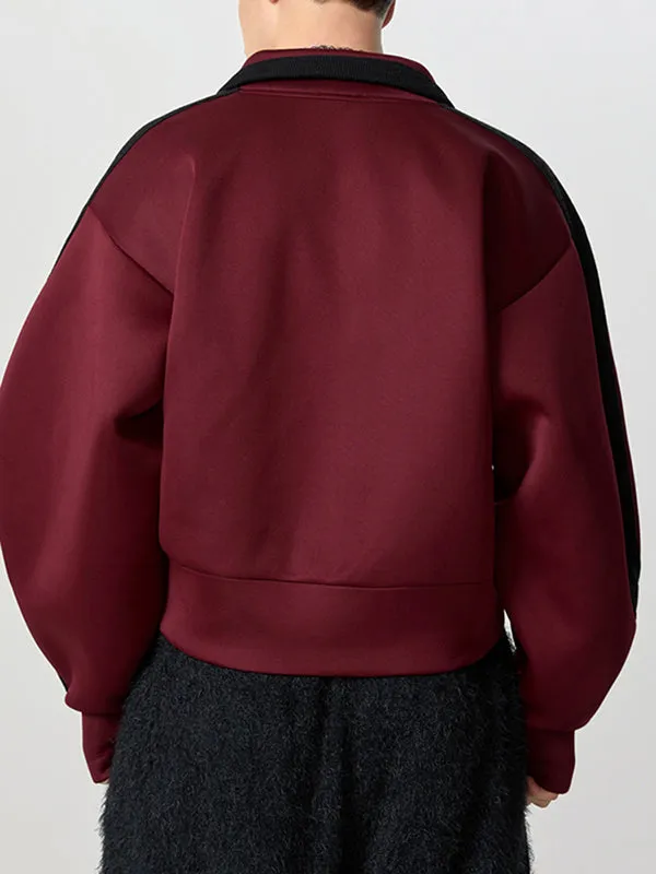 Mens Oversized Patchwork Color-Block Long-Sleeve Jacket SKUK83114 sold by Incerunmen product image thumbnail 4