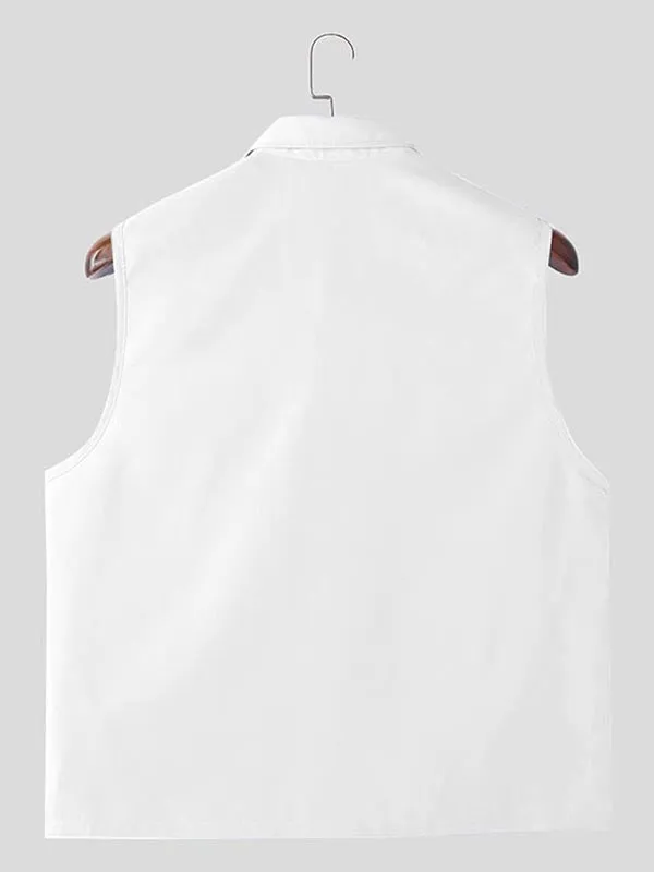 Mens Solid Color Casual Sleeveless Tank SKUK92832 sold by Incerunmen product image thumbnail 5