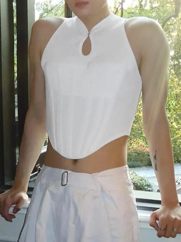 Mens Solid Color Waist-Cinching Tank SKUK91685 sold by Incerunmen product image thumbnail 3