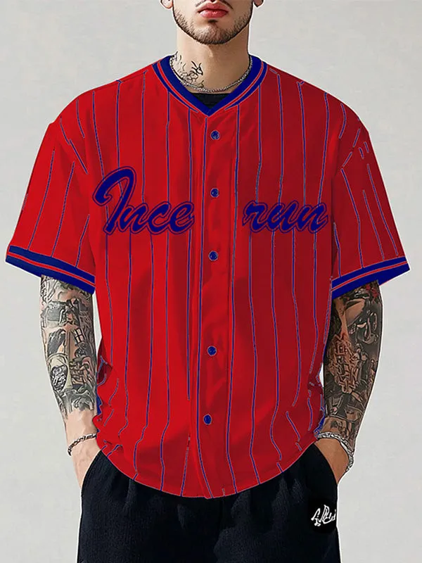 Mens Striped Color-Block Short Sleeve Shirt SKUK90333 sold by Incerunmen