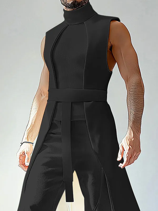 Mens Solid Color Long Hem Sleeveless Tank SKUK89166 sold by Incerunmen