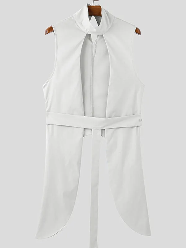 Mens Solid Color Long Hem Sleeveless Tank SKUK89166 sold by Incerunmen product image thumbnail 4