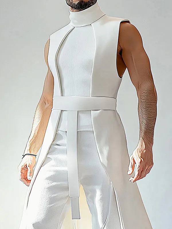 Mens Solid Color Long Hem Sleeveless Tank SKUK89166 sold by Incerunmen product image thumbnail 2