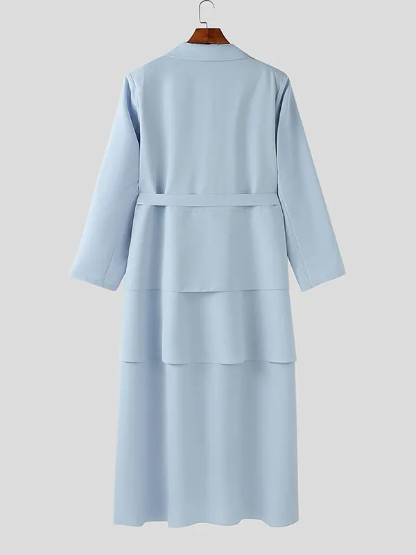 Mens Ruffle Pleated Hem Long-Sleeve Blazer SKUK92833 sold by Incerunmen product image thumbnail 5