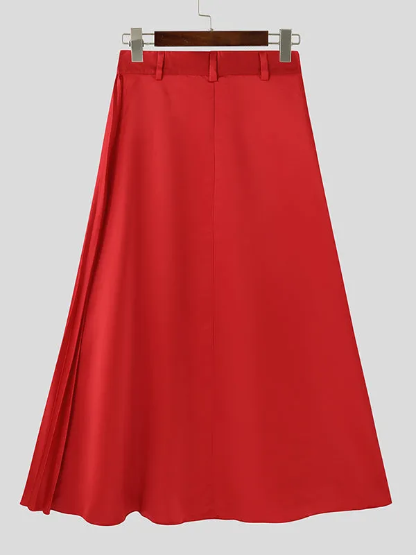 Mens Elegant Pleated Long Midi Skirt SKUK90363 sold by Incerunmen product image thumbnail 2