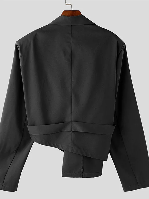 Mens Solid Color Cropped Long-Sleeve Blazer SKUK89174 sold by Incerunmen product image thumbnail 5