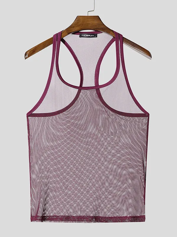 Mens Mesh Sheer Sleeveless Tank SKUK90396 sold by Incerunmen product image thumbnail 5