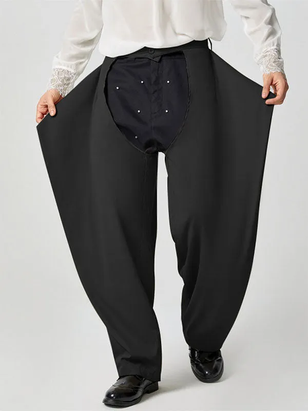 Mens Solid Color Hollow-Out Pant SKUK83309 sold by Incerunmen