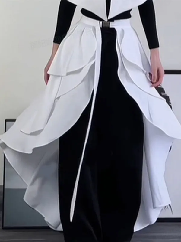 Mens Double-Layer Ruffle Hem Skirt SKUK83292 sold by Incerunmen product image thumbnail 4