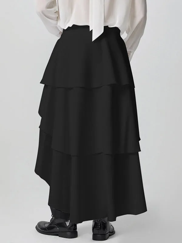 Mens Double-Layer Ruffle Hem Skirt SKUK83292 sold by Incerunmen product image thumbnail 3