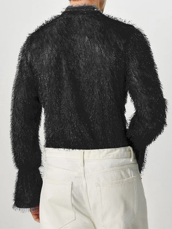 Mens Fringe Semi-Sheer Long-Sleeve Shirt SKUK82212 sold by Incerunmen product image thumbnail 4