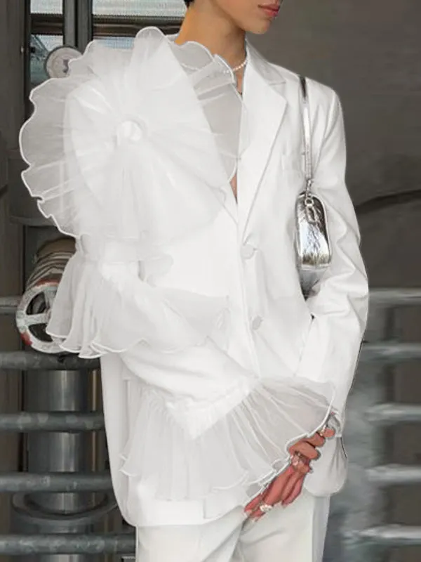 Mens 3D Floral Patchwork Long-Sleeve Blazer SKUK83308 sold by Incerunmen product image thumbnail 2