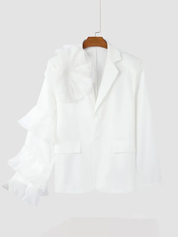 Mens 3D Floral Patchwork Long-Sleeve Blazer SKUK83308 sold by Incerunmen product image thumbnail 5