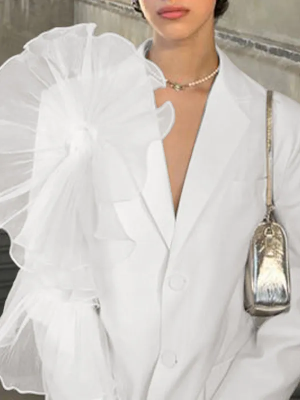 Mens 3D Floral Patchwork Long-Sleeve Blazer SKUK83308 sold by Incerunmen