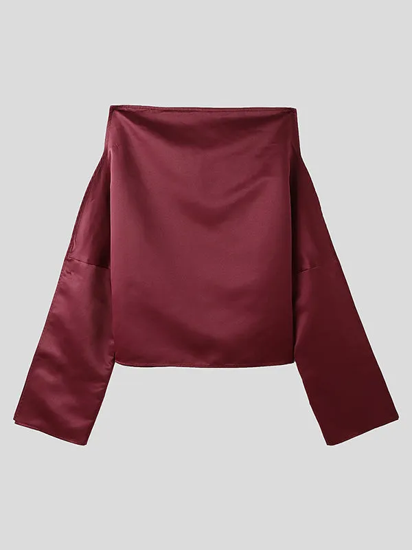 Mens Off-Shoulder Satin Shirt SKUK88156 sold by Incerunmen product image thumbnail 5