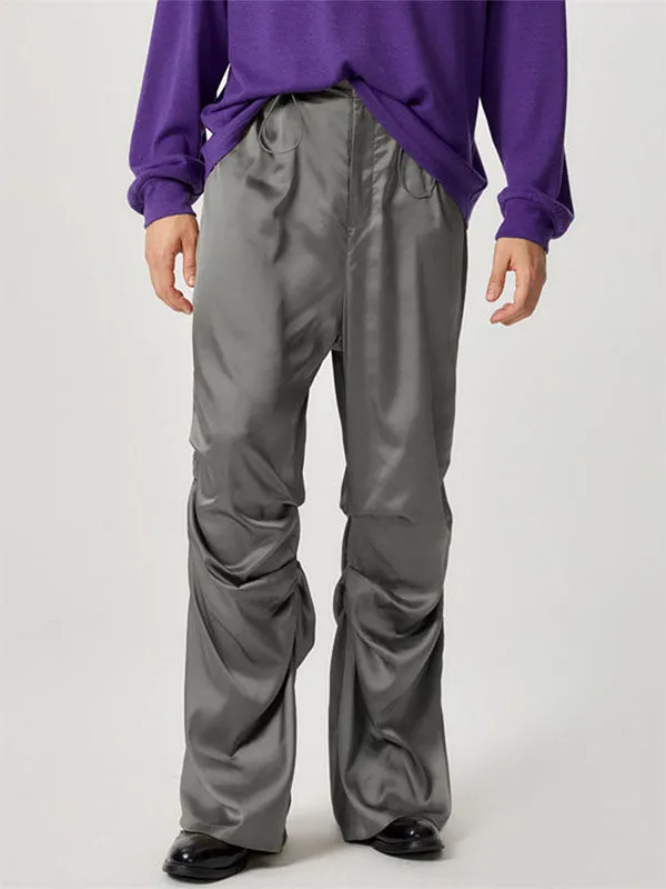 Mens Satin Ruched Design Casual Pant SKUK83126 sold by Incerunmen product image thumbnail 3