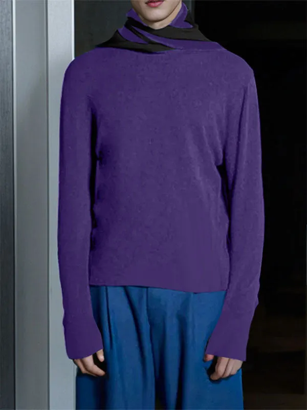 Mens Collar Print Long-Sleeve Sweater SKUK81465 sold by Incerunmen product image thumbnail 5
