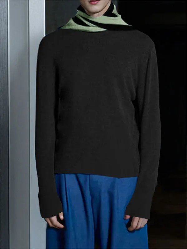 Mens Collar Print Long-Sleeve Sweater SKUK81465 sold by Incerunmen