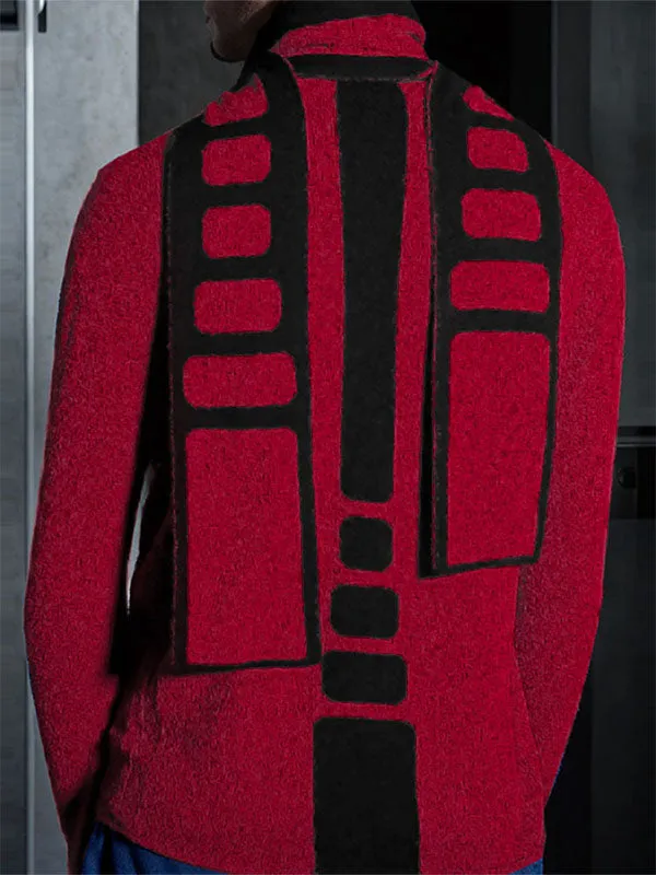 Mens Collar Print Long-Sleeve Sweater SKUK81465 sold by Incerunmen product image thumbnail 4