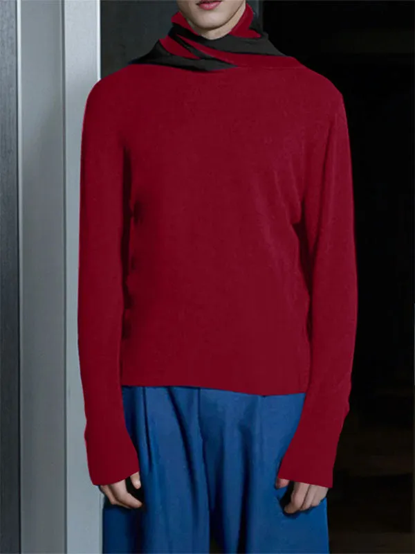 Mens Collar Print Long-Sleeve Sweater SKUK81465 sold by Incerunmen product image thumbnail 3