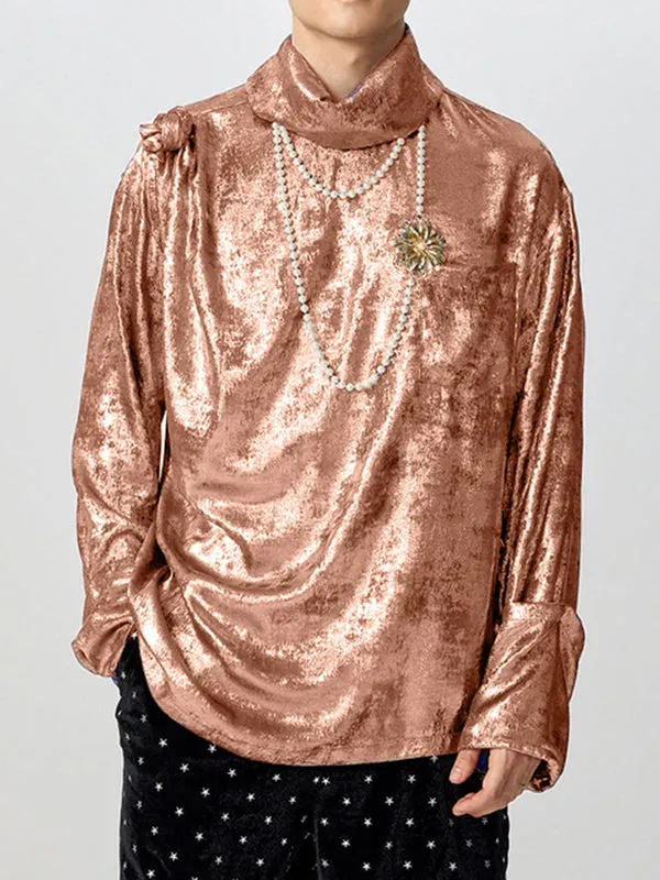 Mens Sheer 3D Floral Tie Long-Sleeve T-Shirt SKUK84564 sold by Incerunmen product image thumbnail 5