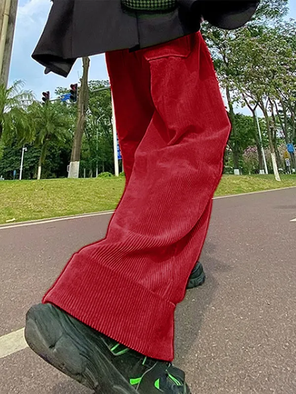 Mens Solid Color Corduroy Pant SKUK86048 sold by Incerunmen