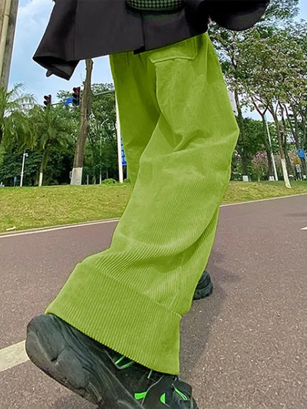 Mens Solid Color Corduroy Pant SKUK86048 sold by Incerunmen product image thumbnail 3