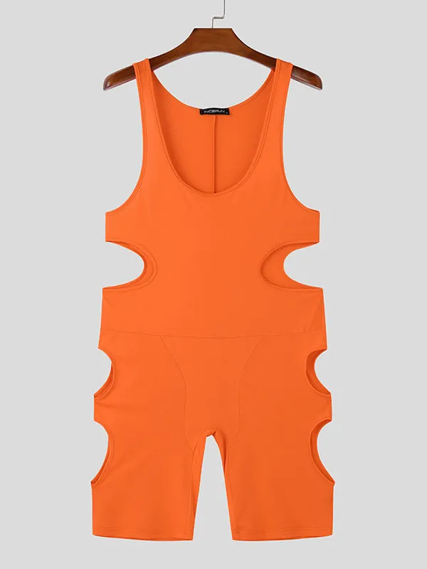 Mens Side Cut-Out Design Sleeveless Bodysuit SKUK84527 sold by Incerunmen product image thumbnail 4