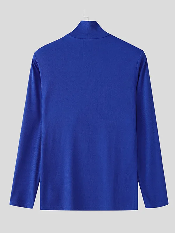 Mens Metal Button Hollow Out Long Sleeve T-Shirt SKUK84559 sold by Incerunmen product image thumbnail 5