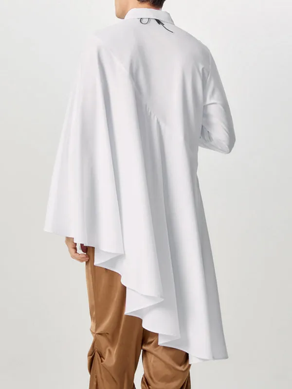 Mens Ruffled Hem Long Sleeve Shirt SKUK81211 sold by Incerunmen product image thumbnail 2