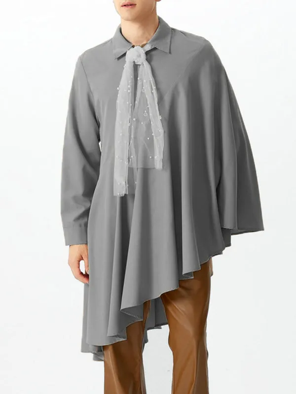 Mens Ruffled Hem Long Sleeve Shirt SKUK81211 sold by Incerunmen product image thumbnail 5