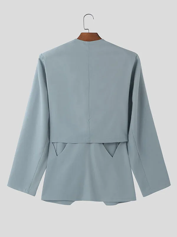 Mens Solid Color Long Sleeve Casual Blazer SKUK82439 sold by Incerunmen product image thumbnail 5