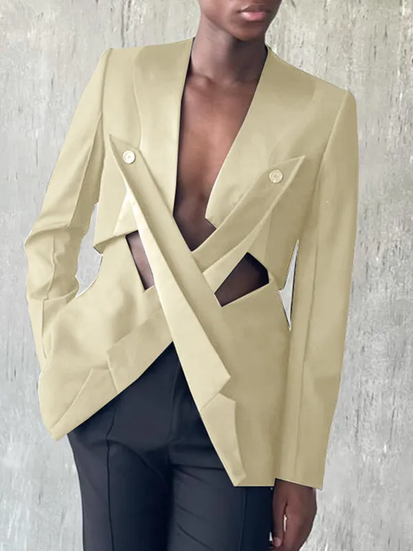 Mens Solid Color Long Sleeve Casual Blazer SKUK82439 sold by Incerunmen product image thumbnail 2