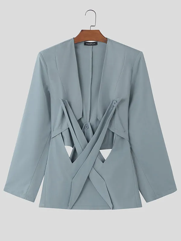 Mens Solid Color Long Sleeve Casual Blazer SKUK82439 sold by Incerunmen product image thumbnail 4