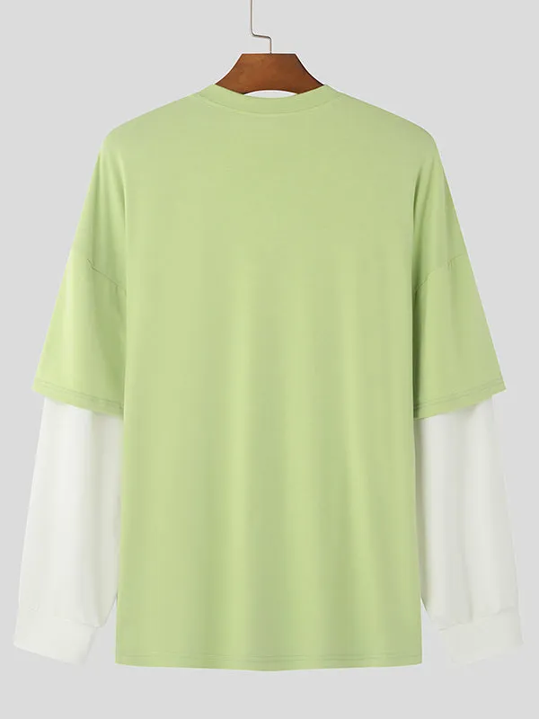 Mens Cat Print Long Sleeve T-Shirt SKUK80469 sold by Incerunmen product image thumbnail 5