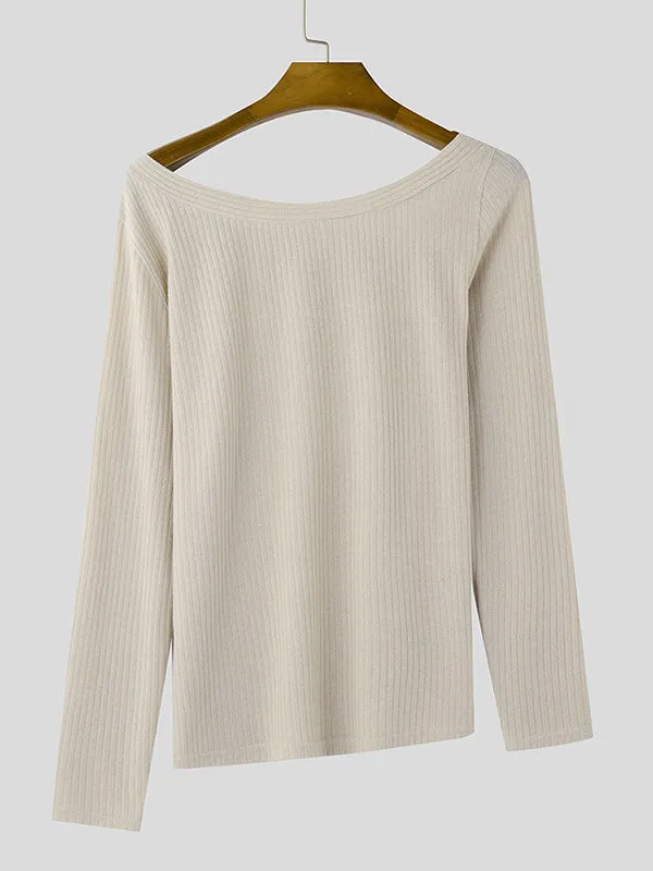 Mens Leather Button Textured Long Sleeve T-Shirt SKUK84520 sold by Incerunmen product image thumbnail 5