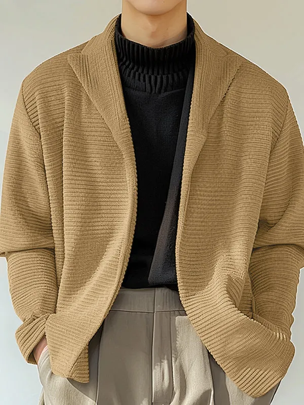 Mens Knitted Polo Collar Long Sleeve Cardigan SKUK74661 sold by Incerunmen