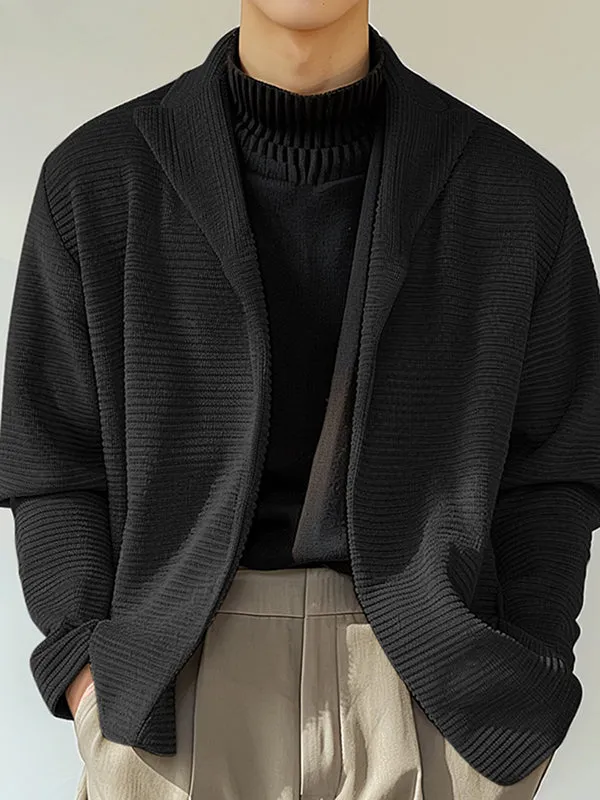 Mens Knitted Polo Collar Long Sleeve Cardigan SKUK74661 sold by Incerunmen product image thumbnail 2