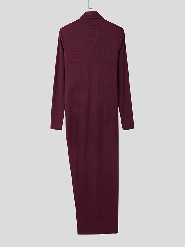Mens Solid Color Textured Long Sleeve Sweater SKUK83289 sold by Incerunmen product image thumbnail 5