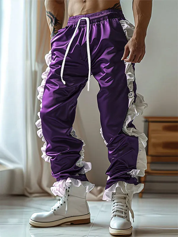 Mens Wavy Edge Color Block Patchwork Pant SKUK80501 sold by Incerunmen product image thumbnail 3