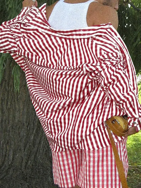 Mens Plaid Long Sleeve Commuter Shirt SKUK78484 sold by Incerunmen product image thumbnail 4