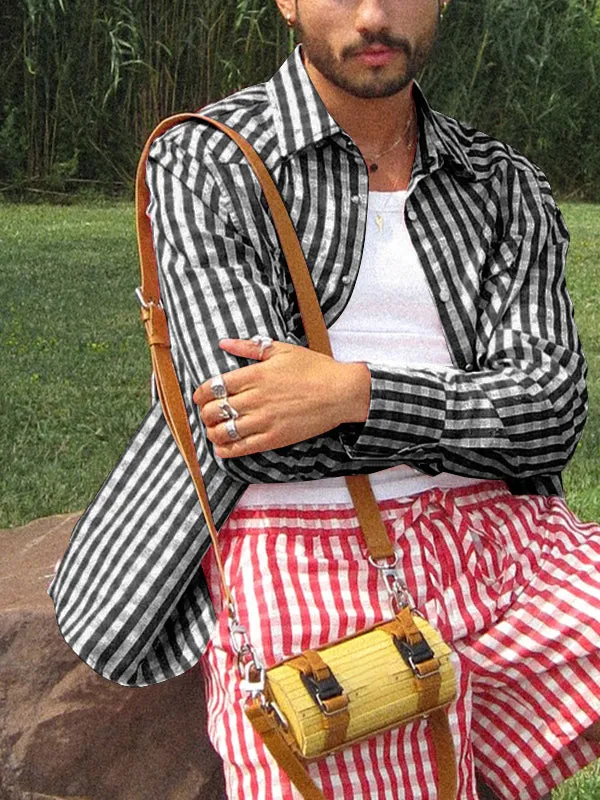 Mens Plaid Long Sleeve Commuter Shirt SKUK78484 sold by Incerunmen