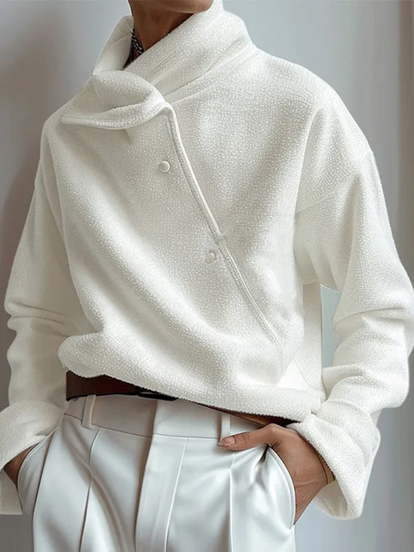 Mens Asymmetrical Neck Long Sleeve Sweatshirt SKUK80505 sold by Incerunmen product image thumbnail 2