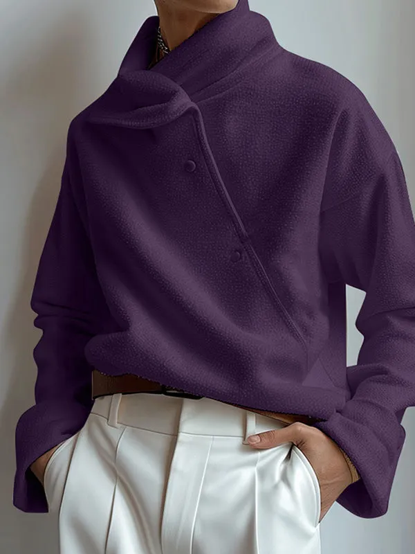 Mens Asymmetrical Neck Long Sleeve Sweatshirt SKUK80505 sold by Incerunmen product image thumbnail 3