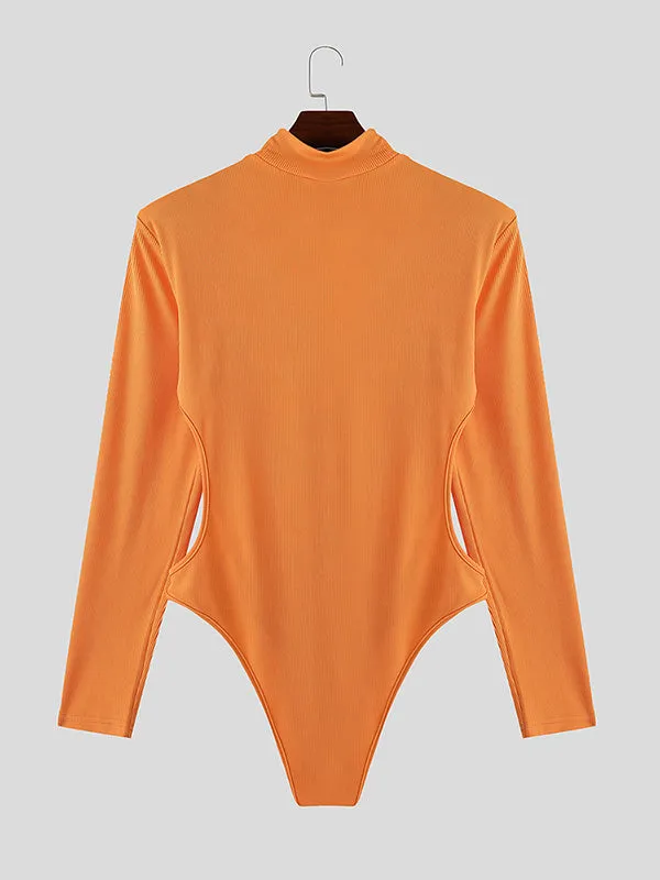 Mens Deconstructed Solid Color Long Sleeve T-Shirt SKUK82414 sold by Incerunmen product image thumbnail 5