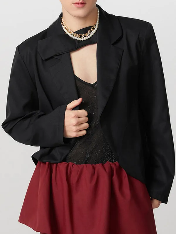 Mens Solid Color Casual Long Sleeve Blazer SKUK82374 sold by Incerunmen