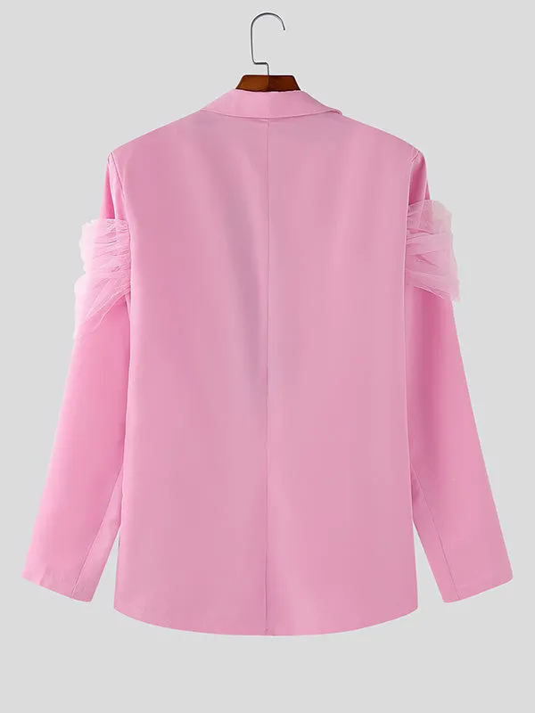 Mens Color Block Patchwork Long Sleeve Blazer SKUK82440 sold by Incerunmen product image thumbnail 5