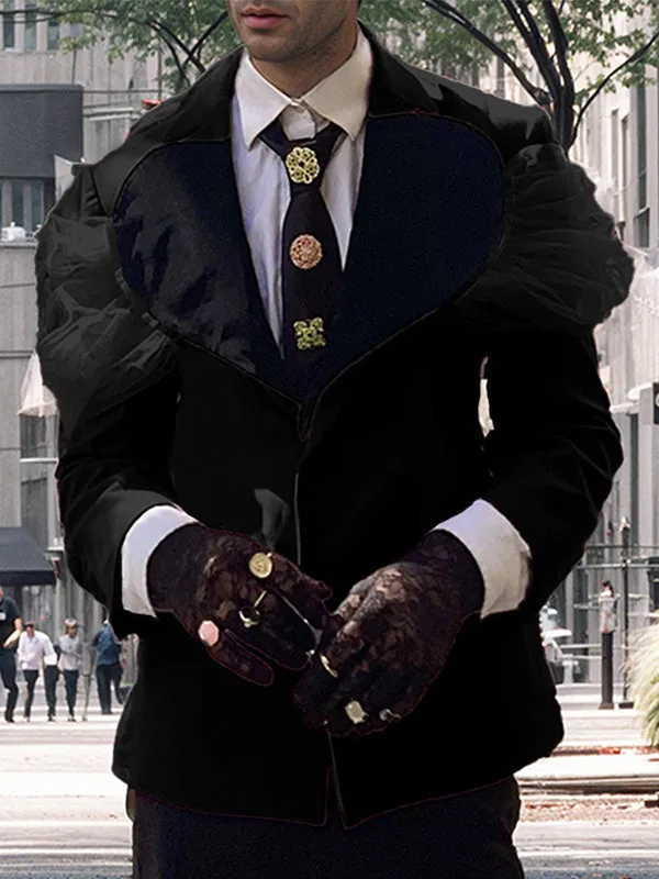 Mens Color Block Patchwork Long Sleeve Blazer SKUK82440 sold by Incerunmen product image thumbnail 3