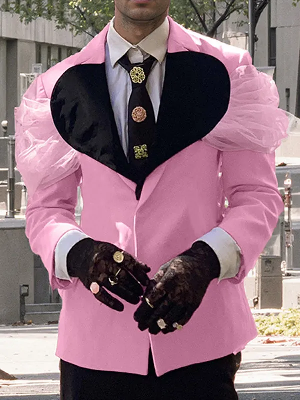 Mens Color Block Patchwork Long Sleeve Blazer SKUK82440 sold by Incerunmen product image thumbnail 2