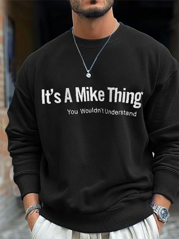 Mens Letter Print Long-Sleeve Pullover Hoodie SKUK77348 sold by Incerunmen product image thumbnail 2